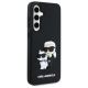 4. Karl Lagerfeld 3D Rubber Karl&Choupette Case for Samsung Galaxy S24 FE - Black