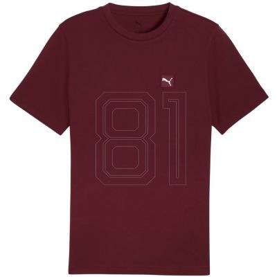 Puma Ess Elevated Tee Burgundy Men's T-Shirt 684726 96