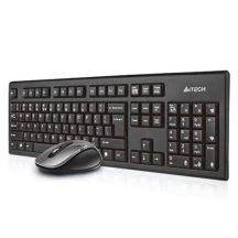 Keyboard + mouse set A4 TECH V-Track 2.4G 7100N RF Nano membrane A4TKLA41220 (USB 2.0; black; optical)