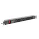 6. LANBERG 19" RACK POWER STRIP PDU PDU-08I-0200-C20-BK (1U, 16A, 8X IEC C13, 2M, C20 PLUG)