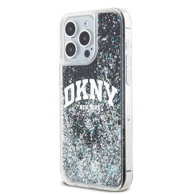 2. DKNY Liquid Glitter Big Logo Case for iPhone 15 Pro Max - Black
