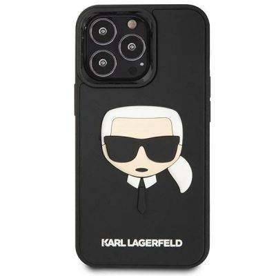3. Karl Lagerfeld KLHCP14LKH3DBK iPhone 14 Pro 6.1 "black / black hardcase 3D Rubber Karl`s Head