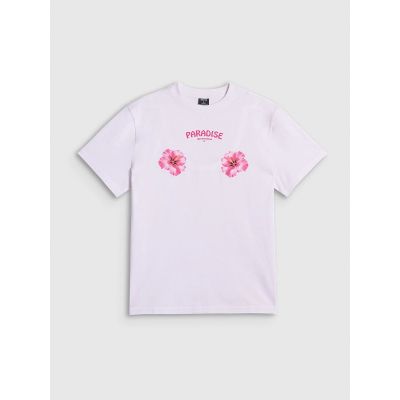 5. Women's loose T-shirt with print 4F 4FRSS26TTSHF3882-10S