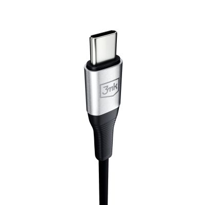 11. 3mk AUX minijack 3.5 mm / USB-C cable - silver