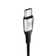 11. 3mk AUX minijack 3.5 mm / USB-C cable - silver