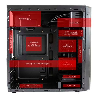 16. LC-Power 7040B Midi Tower, Black