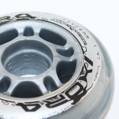 2. PU 76x24 82A TRANSPARENT WHEELS (4 pcs.) NILS EXTREME