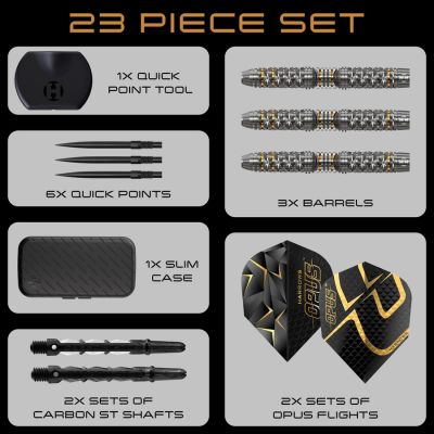 6. Harrows Opus 90% steeltip darts