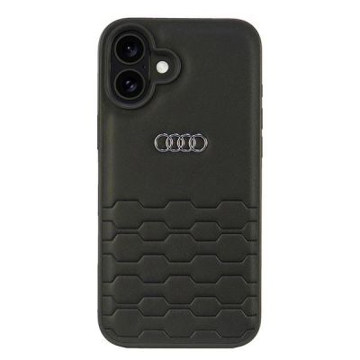 Audi Synthetic Leather iPhone 16 Plus 6.7" black/black hardcase AU-TPUPCIP16M-GT/D2-BK