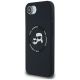 2. Karl Lagerfeld Liquid Silicone Karl & Choupette Heads Case with MagSafe for iPhone 16e - Black
