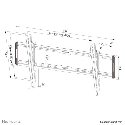 17. Neomounts WL35-550BL18 TV Mount 2.18 m (86") Black