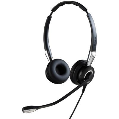 2. Jabra BIZ 2400 II Headset Corded Headband Office/Call Center Black