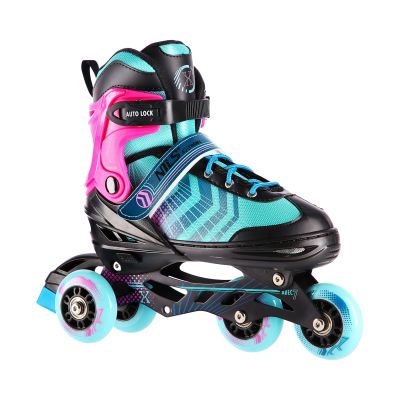 7. NH18192A 4in1 BLACK-PURPLE SIZE M(34-38) ROLLER SKATES WITH HOCKEY SLEEVE NILS EXTREME