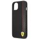6. Ferrari FESAXHCP13SBK iPhone 13 mini 5.4" black/black hardcase On Track Carbon Stripe