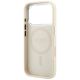 7. Guess Grained Triangle Logo MagSafe Case for iPhone 18 Pro Max / 17 Pro Max - Beige