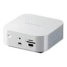 Satechi Thunderbolt 5 CubeDock - Ventilated TB5 Docking Station (SD and microSD card reader, 2x USB-A 3.2 gen. 2, 2x USB-C 3.2 gen. 2, 1x Ethernet 2.5 Gb, 3x TB5 downstream, 1x TB5 host 140W, M.2 NVMe SSD bay) (Silver)