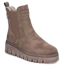 Comfortable beige women’s wedge ankle boots Rieker Z8960-25