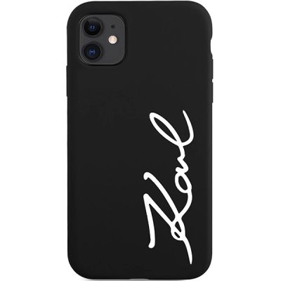 3. Karl Lagerfeld KLHCN61SKSVGK iPhone 11 / Xr 6.1" black/black hardcase Silicone Signature