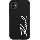3. Karl Lagerfeld KLHCN61SKSVGK iPhone 11 / Xr 6.1" black/black hardcase Silicone Signature