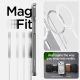 14. Spigen Ultra Hybrid Mag Case with MagSafe for iPhone 15 Plus - White (Zero One Pattern)