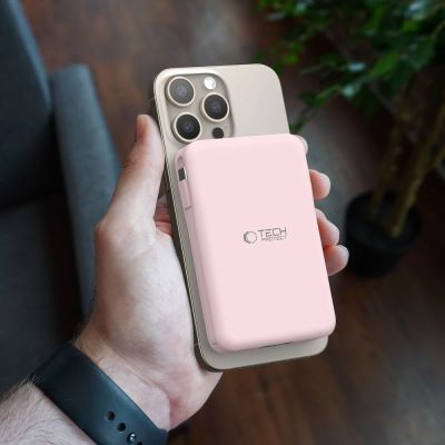 11. Powerbank Tech-Protect PB31 LifeMag MagSafe 10000 mAh - pink
