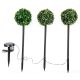 12. SET OF SOLAR LAMPS 3 BOXWOOD BALLS 27 LED
