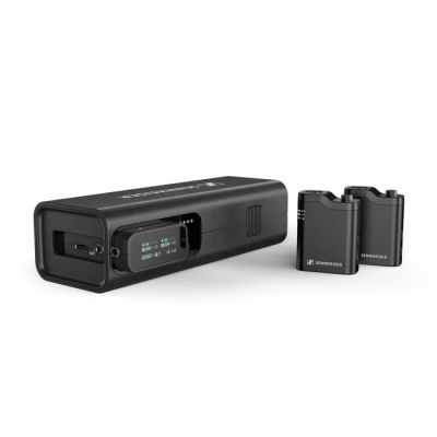 Sennheiser PROFILE WIRELESS 2-CHANNEL SET - 2-channel 2.4 GHz receiver, 2 clip-on microphones, accessories, charging case, pouch