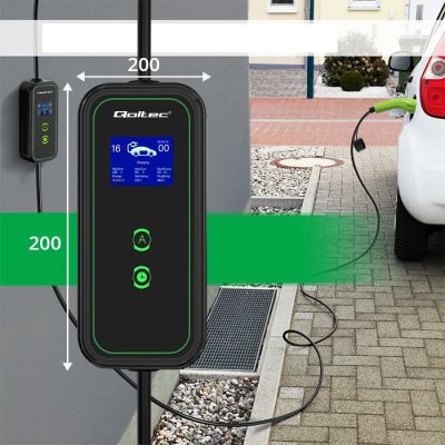 15. Qoltec Mobile charger for EV cars 2 in 1 type 2 | 7kW | 230V | CEE 5 PIN