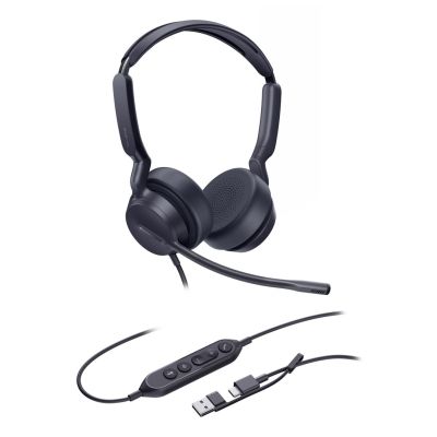 Yealink UH42 Dual UC USB-C/A Headset Wired Headband Calls/Music USB Type-C / USB Type-A Black