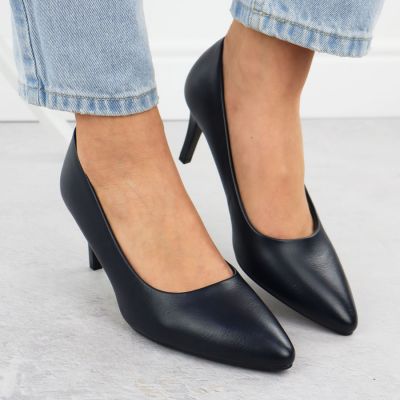 6. Sergio Leone 1336 navy blue women's pumps