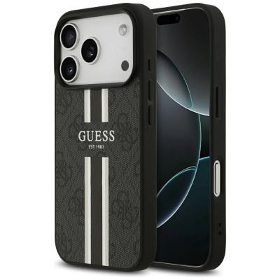 Guess 4G Printed Stripes MagSafe case for iPhone 17 Pro - black