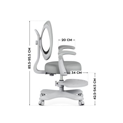 7. Junior 4.6 Gray Swivel Chair