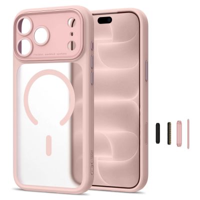 2. Tech-Protect MagPeak MagSafe CC Case for iPhone 18 Pro / 17 Pro – Matte Pink