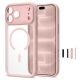 2. Tech-Protect MagPeak MagSafe CC Case for iPhone 18 Pro / 17 Pro – Matte Pink