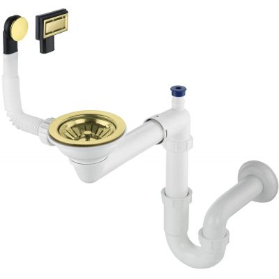 Siphon for a single-bowl granite sink - Space-Saver