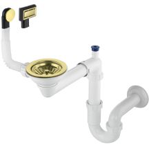 Siphon for a single-bowl granite sink - Space-Saver