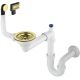 Siphon for a single-bowl granite sink - Space-Saver