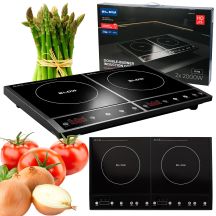 Adjustable two-burner induction cooker 2000W + 2000W BLOW