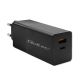 6. QOLTEC GAN POWER PRO CHARGER | 1XUSB-C | 1XUSB | 100W | 5-20V | 1.5-5A | PD | BLACK