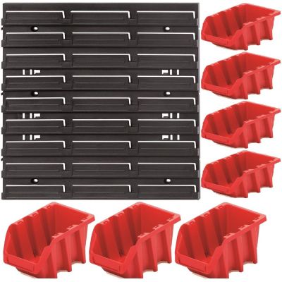 30. WORKSHOP BOARD WITH A SET OF CONTAINERS ORDERLINE KISTENBERG