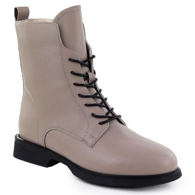 Women's leather ankle boots, beige, Filippo DBT7222