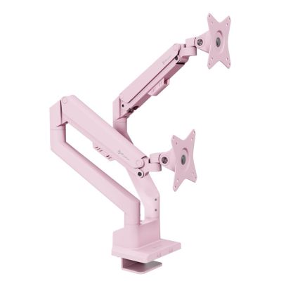 Arozzi AZ-ALZARE-NEO-DUO-PNK Monitor Holder/Stand 81.3 cm (32") Desk Pink