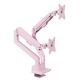 Arozzi AZ-ALZARE-NEO-DUO-PNK Monitor Holder/Stand 81.3 cm (32") Desk Pink