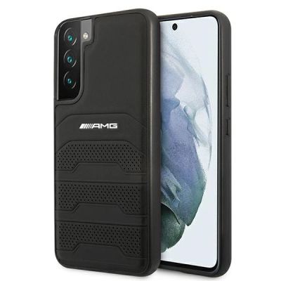 AMG Leather Debossed Lines case for Samsung Galaxy S22+ - black