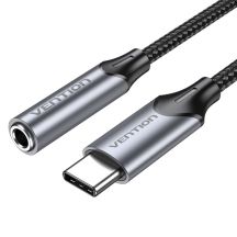 Vention USB-C to 3.5mm Headphone Jack Audio Adapter with Aluminum Alloy DAC 0.1m