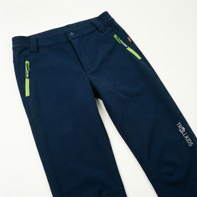 3. Trollkids Kids Fjell Softshell Pant for girls/boys, navy blue (117-100)
