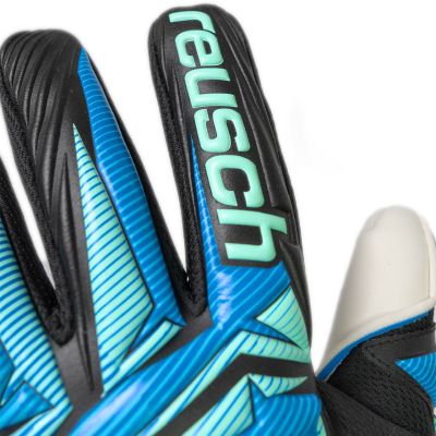 8. Reusch Attrakt RE:GRIP NC Goalkeeper Gloves Black-Blue 5670535 7272