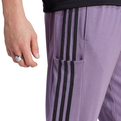 10. adidas Essentials Single Jersey Tapered Open Hem 3-Stripes M Pants IJ8699