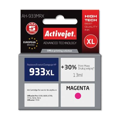 Activejet AH-933MRX Ink (replaces HP 933XL CN055AE; Premium; 13 ml; red)