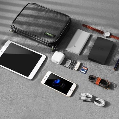 7. Ugreen case box for hard drive HDD SSD phone cables accessories 24.5 x 17.5 x 5 cm gray (50147 LP149)